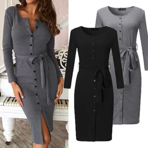 2019 Fashion Women Sexy Buttons Down Long Sleeve Sheath Dress Bodycon Casual Party Office Lady Solid Color Dresses
2019 Fashion Women Sexy Buttons Down Long Sleeve Sheath Dress Bodycon Casual Party Office Lady Solid Color Dresses