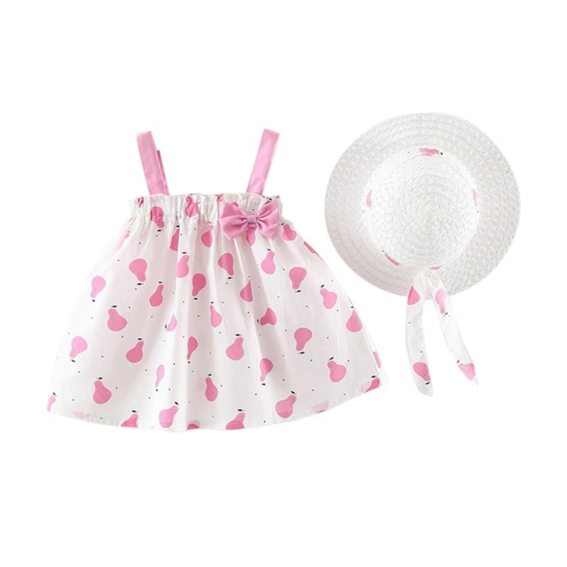2Pcs Baby Girls Dress Kids Fruit Pattern Dresses Cute Sleeveless Tutu Sundress+Hat Set
2Pcs Baby Girls Dress Kids Fruit Pattern Dresses Cute Sleeveless Tutu Sundress+Hat Set