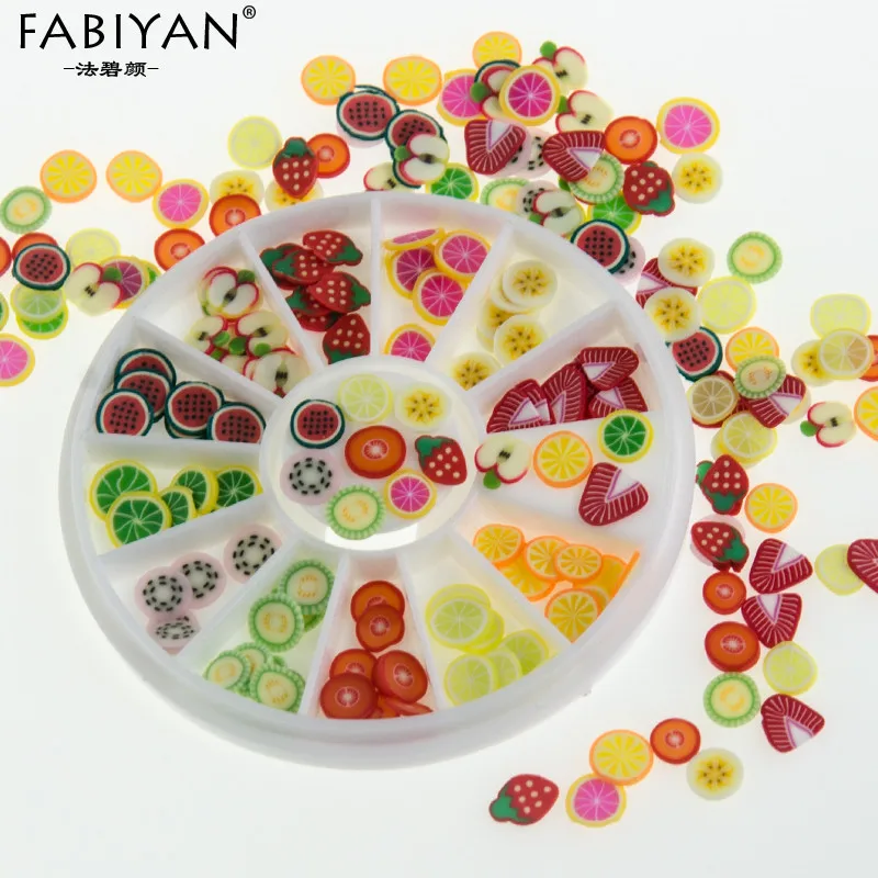 12 Style 3D Tips Wheel Beauty Nail Art Polymer Clay Fimo Fruit Slices DIY Design Decoration Acrylic Gel UV Polish Manicure Tools
12 Style 3D Tips Wheel Beauty Nail Art Polymer Clay Fimo Fruit Slices DIY Design Decoration Acrylic Gel UV Polish Manicure Tools