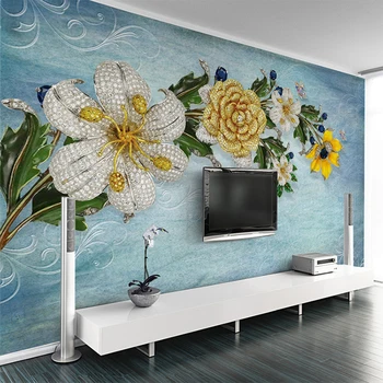 Custom Photo Wallpapers Modern Jewelry Flowers European Style 3D Large Mural Living Room TV Background Wall Decor 3D Wall Cloth
Custom Photo Wallpapers Modern Jewelry Flowers European Style 3D Large Mural Living Room TV Background Wall Decor 3D Wall Cloth