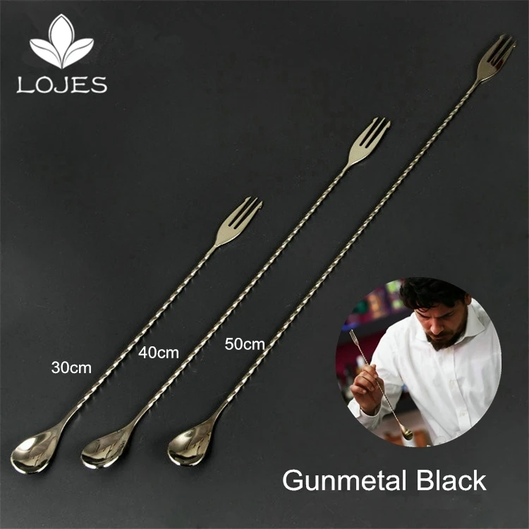 30cm/40cm/50cm Cocktail Swizzle Sticks Stirrer Gunmetal Black Bar Spoon Twisted Mixing Spoon Fork Muddlers Bartender Bar Tools
30cm/40cm/50cm Cocktail Swizzle Sticks Stirrer Gunmetal Black Bar Spoon Twisted Mixing Spoon Fork Muddlers Bartender Bar Tools