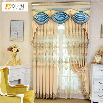 European Embroidered Blackout Curtains Customized Window Curtain Fabric Custom Size
European Embroidered Blackout Curtains Customized Window Curtain Fabric Custom Size