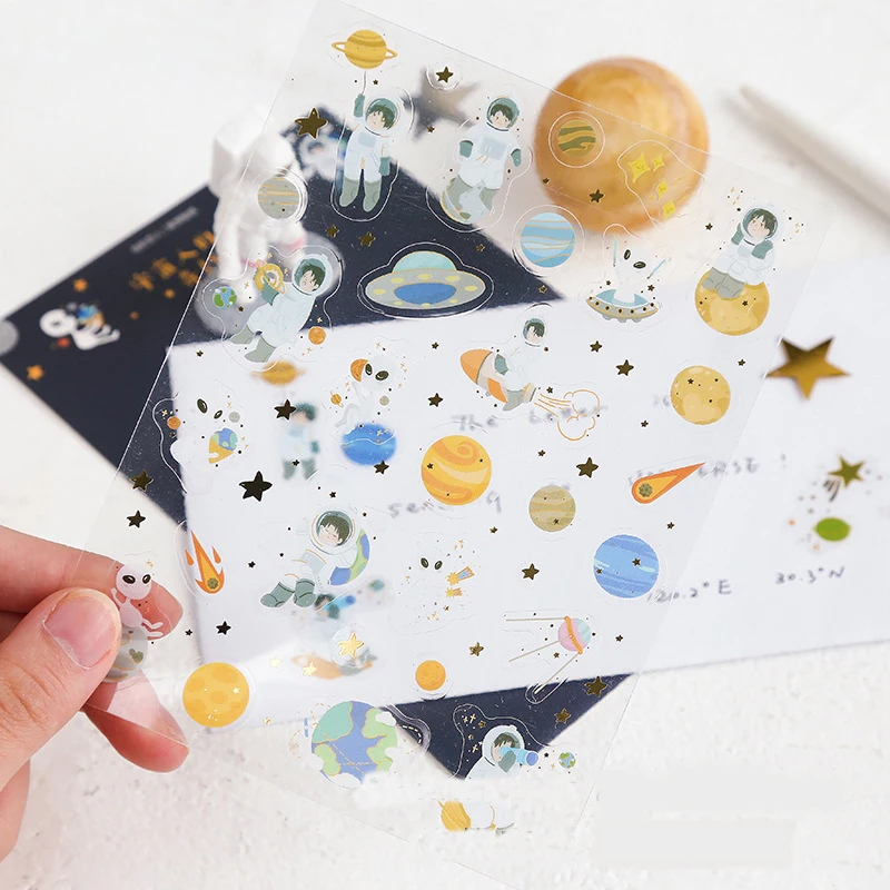 Mohamm Cosmic Drift Series Kawaii Cute Sticker Custom Stickers Diary Stationery Flakes Scrapbook DIY Decorative Stickers
Mohamm Cosmic Drift Series Kawaii Cute Sticker Custom Stickers Diary Stationery Flakes Scrapbook DIY Decorative Stickers