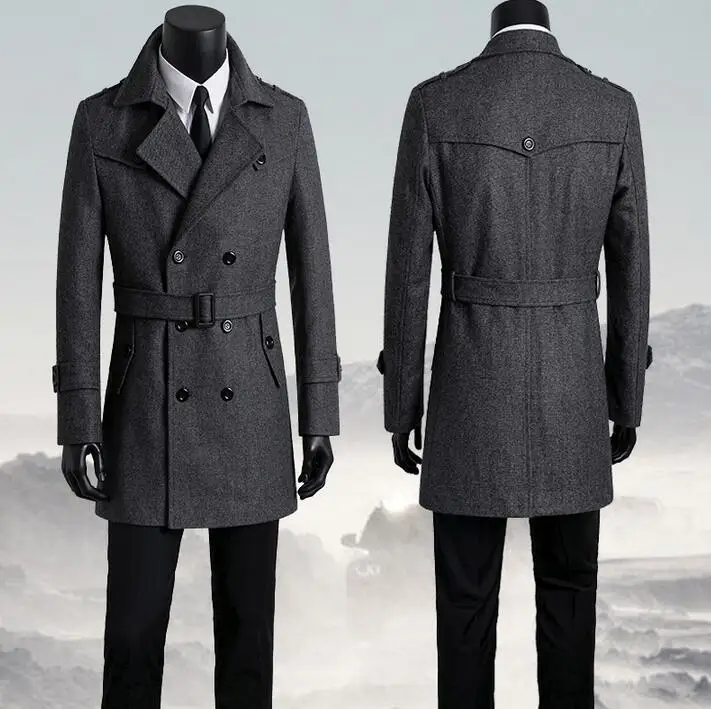 Men's clothing plus size woolen coats mens overcoat double breasted wool coat men business casual manteau homme grey fashion
Men's clothing plus size woolen coats mens overcoat double breasted wool coat men business casual manteau homme grey fashion
