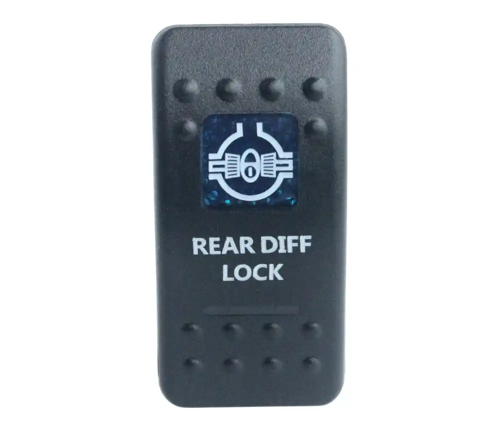 bandc waterproof car boat blue led 5 pin spst on-off rear diff