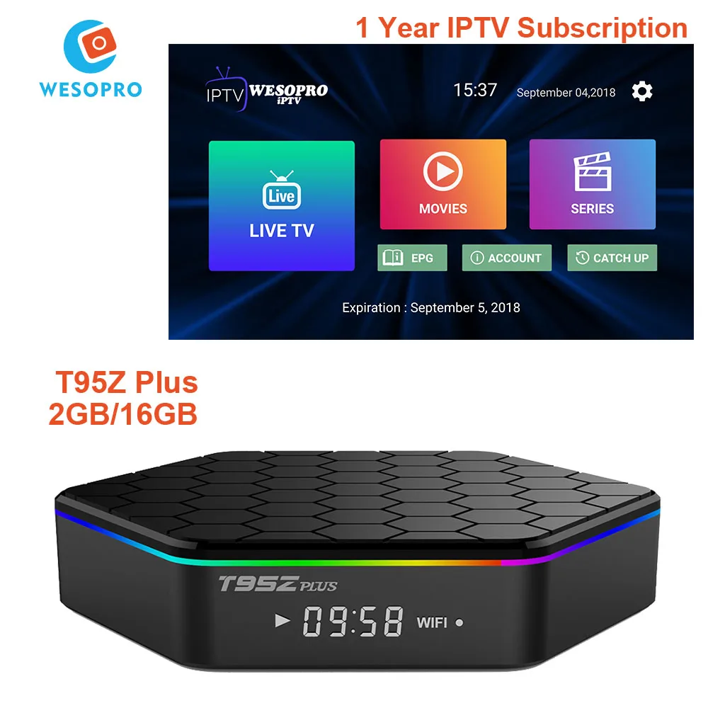 T95Z PLUS Android 7.1 TV Box Support 4K Arabic Sweden France Italy Germany Spain CA UK US 1 Year IPTV Subscription Media Player
T95Z PLUS Android 7.1 TV Box Support 4K Arabic Sweden France Italy Germany Spain CA UK US 1 Year IPTV Subscription Media Player