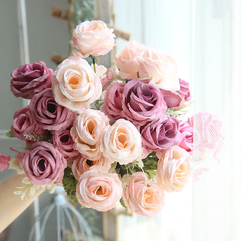 European rose artificial flower silk high quality wedding decoration winter holiday big flower red home decoration autumn
European rose artificial flower silk high quality wedding decoration winter holiday big flower red home decoration autumn