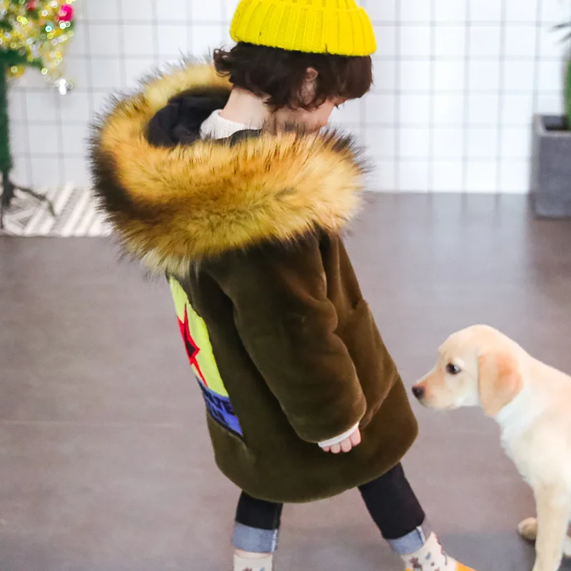 Children winter coat boys girl long style faux fur outerwear baby child thick warm clothes big hooded trench boys 
Children winter coat boys girl long style faux fur outerwear baby child thick warm clothes big hooded trench boys