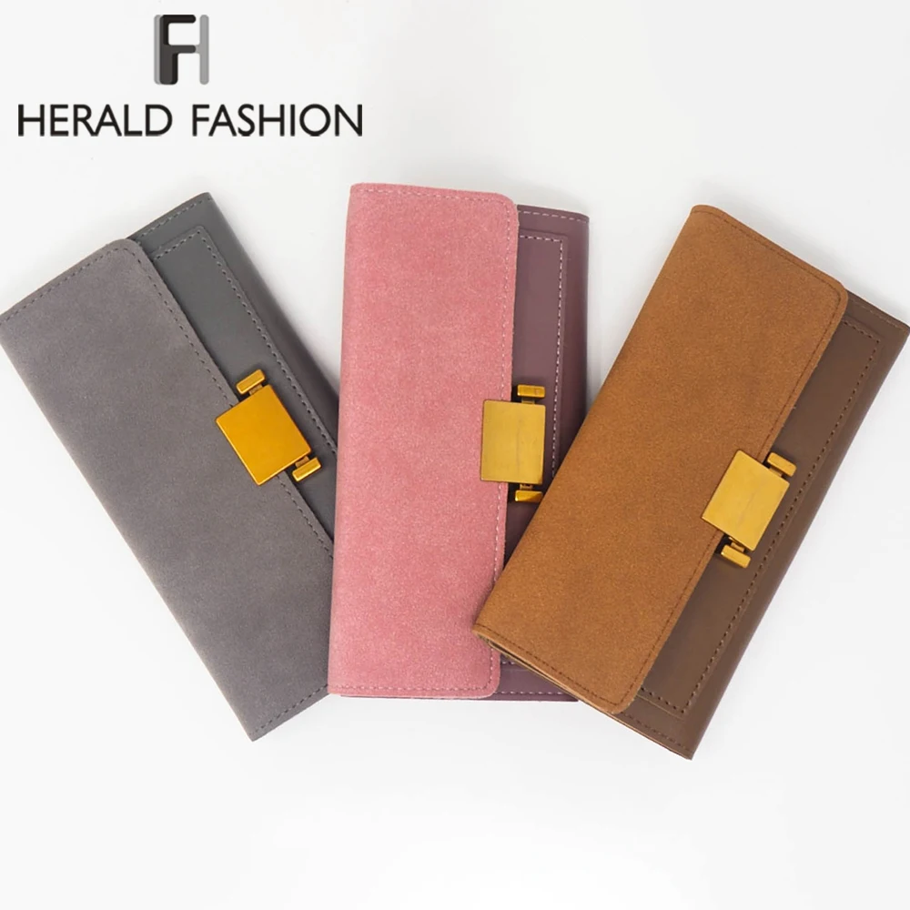 Herald Fashion Suede Women Long Wallet High Quality Female PU Leather Coin Purse Card Holder Wallet Popular More Color Clutch
Herald Fashion Suede Women Long Wallet High Quality Female PU Leather Coin Purse Card Holder Wallet Popular More Color Clutch