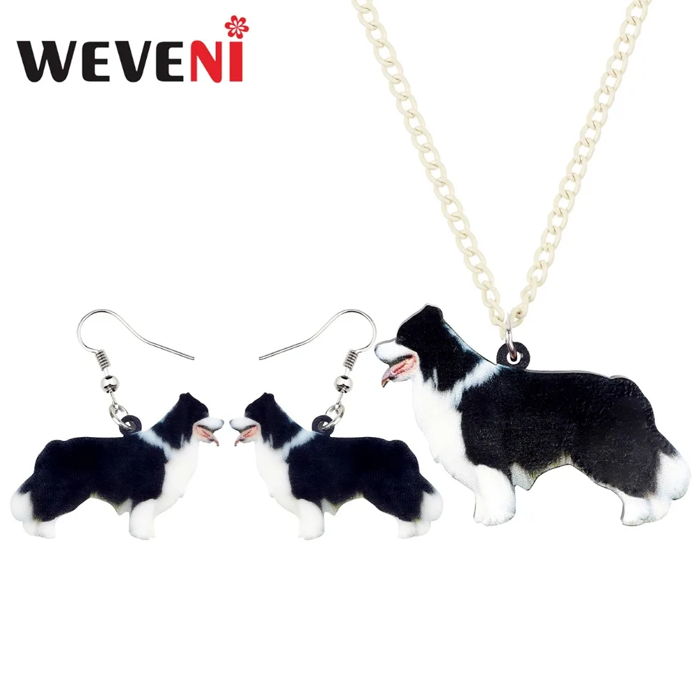 WEVENI Statement Acrylic Border Collie Dog Jewelry Sets Earrings Necklace Fashion Animal Bijoux For Women Girls Gift Decoration
WEVENI Statement Acrylic Border Collie Dog Jewelry Sets Earrings Necklace Fashion Animal Bijoux For Women Girls Gift Decoration
