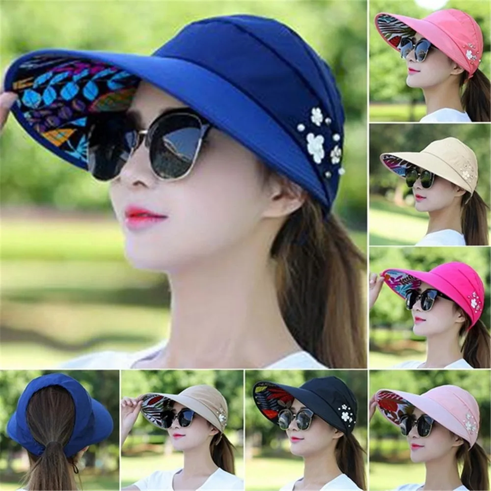 New Sun Hats for women visors hat fishing beach hat UV protection hat black Casual women summer hats Horsetail Wide brimmed hat
New Sun Hats for women visors hat fishing beach hat UV protection hat black Casual women summer hats Horsetail Wide brimmed hat
