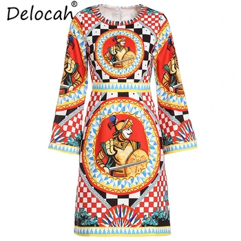 Delocah Runway Fashion Summer Dresses Women's Long Sleeve Character Printed High Waist Elegant Vintage Party Ladies Midi Dresses
Delocah Runway Fashion Summer Dresses Women's Long Sleeve Character Printed High Waist Elegant Vintage Party Ladies Midi Dresses