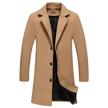 2019 Male Overcoat Casual Single Breasted Solid Slim Fit Long trench / Men's Autumn Winter Jacket Wool&Blends Windbreaker
2019 Male Overcoat Casual Single Breasted Solid Slim Fit Long trench / Men's Autumn Winter Jacket Wool&Blends Windbreaker