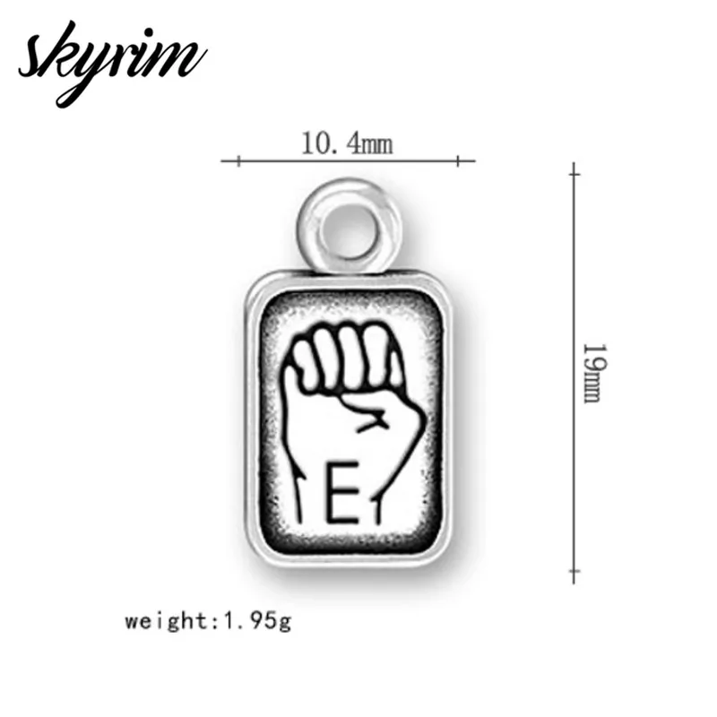 Skrim 20pcs/lot Caring for the deaf community DIY charm Jewelry Making necklaces Bracelets sign language gestures E to P Pendant
Skrim 20pcs/lot Caring for the deaf community DIY charm Jewelry Making necklaces Bracelets sign language gestures E to P Pendant