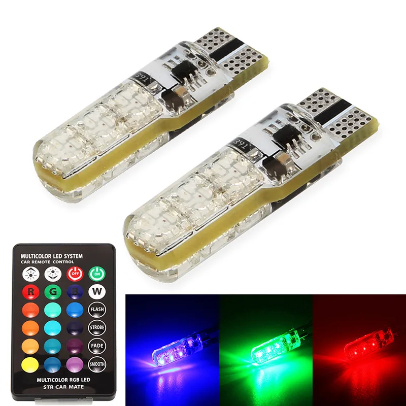 2PCS T10 RGB Silicone Clearance Lights White Red Green Blue Remote Control W5W 194 LED Car Lamps Bulbs
2PCS T10 RGB Silicone Clearance Lights White Red Green Blue Remote Control W5W 194 LED Car Lamps Bulbs
