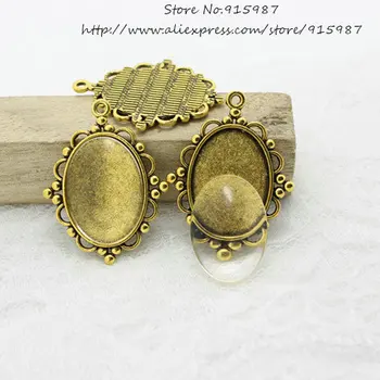 Sweet Bell 10set Antique gold Metal Alloy Cameo Flower Fit18*25mm dia Oval Pendant Cabochon Settings+Clear Glass Cabochon 6C1046
Sweet Bell 10set Antique gold Metal Alloy Cameo Flower Fit18*25mm dia Oval Pendant Cabochon Settings+Clear Glass Cabochon 6C1046