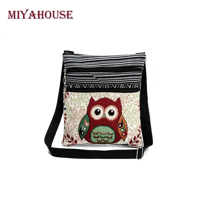 Сумка Miyahouse Женская на двойной молнии, мини-сумки на плечо с клапаном, маленькие мессенджеры на ремне с мультяшным рисунком, полотно с рисунком совы
Сумка Miyahouse Женская на двойной молнии, мини-сумки на плечо с клапаном, маленькие мессенджеры на ремне с мультяшным рисунком, полотно с рисунком совы