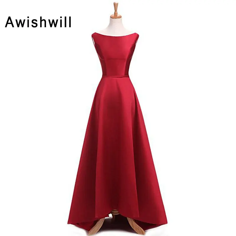 Real Photos Sleeveless A-line Satin Plus Size Formal Gown Wedding Party Dress Lace-up Back Cheap Long Bridesmaid Dresses 2019
Real Photos Sleeveless A-line Satin Plus Size Formal Gown Wedding Party Dress Lace-up Back Cheap Long Bridesmaid Dresses 2019