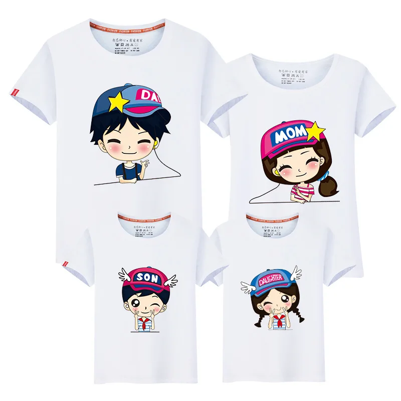 1 Piece Family Matching Outfits Cartoon T-shirt 2018 New Cotton Fashion Short Sleeve Mother Father Baby Son Family fitted Look
1 Piece Family Matching Outfits Cartoon T-shirt 2018 New Cotton Fashion Short Sleeve Mother Father Baby Son Family fitted Look