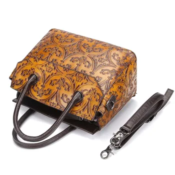 Baoersen vintage Women Genuine Leather Handbags Ladies Retro Elegant Shoulder Messenger Bag Embossed Floral Bolsas Hot Sale
Baoersen vintage Women Genuine Leather Handbags Ladies Retro Elegant Shoulder Messenger Bag Embossed Floral Bolsas Hot Sale
