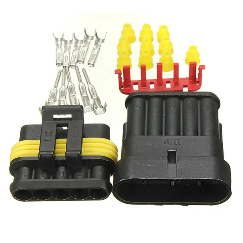 1 Set Black 1/2/3/4/5/6 Pins 5 Way Sealed Waterproof Electrical Wire Auto Connector Plug Fit For Car Motorcycle Truck
1 Set Black 1/2/3/4/5/6 Pins 5 Way Sealed Waterproof Electrical Wire Auto Connector Plug Fit For Car Motorcycle Truck