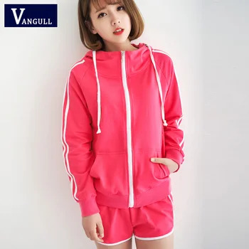 2018 The New Track Suit Female Summer Shorts Casual Baseball Uniform Hooded Long-sleeved Spring and Autumn 2 piece Sweatshirts
2018 The New Track Suit Female Summer Shorts Casual Baseball Uniform Hooded Long-sleeved Spring and Autumn 2 piece Sweatshirts