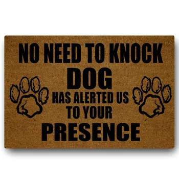 Funny Doormat Entrance Door Mat Floor Mat No Need to Knock, Dog Has Alerted Us to Your Presence | Standard Outdoor Welcome Mat |
Funny Doormat Entrance Door Mat Floor Mat No Need to Knock, Dog Has Alerted Us to Your Presence | Standard Outdoor Welcome Mat |