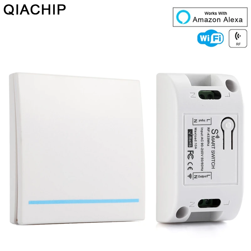 QIACHIP 433Mhz RF Smart Wifi Wireless Remote Control Light Switch Home Led Lamp Controller Work With Alexa and Google Android
QIACHIP 433Mhz RF Smart Wifi Wireless Remote Control Light Switch Home Led Lamp Controller Work With Alexa and Google Android