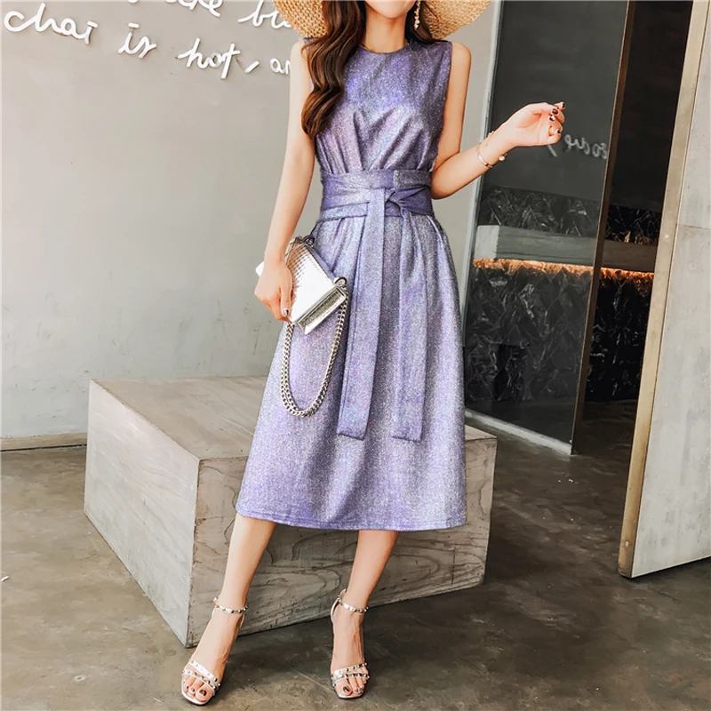 BGTEEVER Sexy O-neck Sleeveless A-line Mid-length Dress Women Bandage Slim Waist Dresses Summer Elegant Party vestidos 2018
BGTEEVER Sexy O-neck Sleeveless A-line Mid-length Dress Women Bandage Slim Waist Dresses Summer Elegant Party vestidos 2018