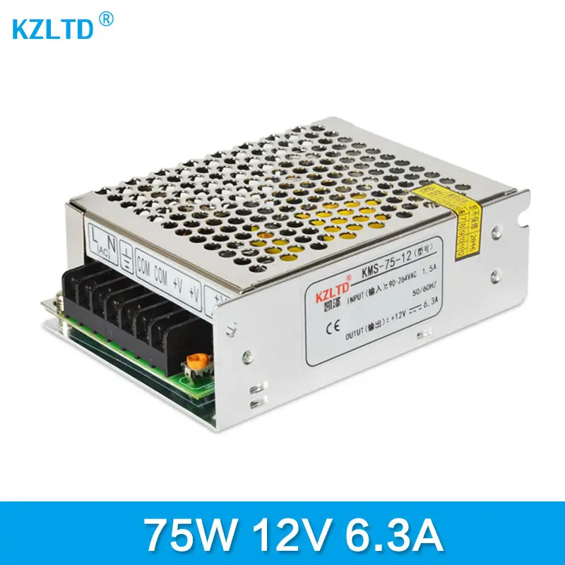LED Driver 12V 75W AC DC Adapter 220V / 110V to 12Volt Power Supply for LED Strip Light Monitor Radio High Quality MS-75-12
LED Driver 12V 75W AC DC Adapter 220V / 110V to 12Volt Power Supply for LED Strip Light Monitor Radio High Quality MS-75-12