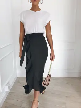 Women High Waist Skirts Lace Up Leopard Print Wrap Ruffles Asymmetric Split Loose Skirt Knot Office Lady Midi Skirt Plus Size
Women High Waist Skirts Lace Up Leopard Print Wrap Ruffles Asymmetric Split Loose Skirt Knot Office Lady Midi Skirt Plus Size