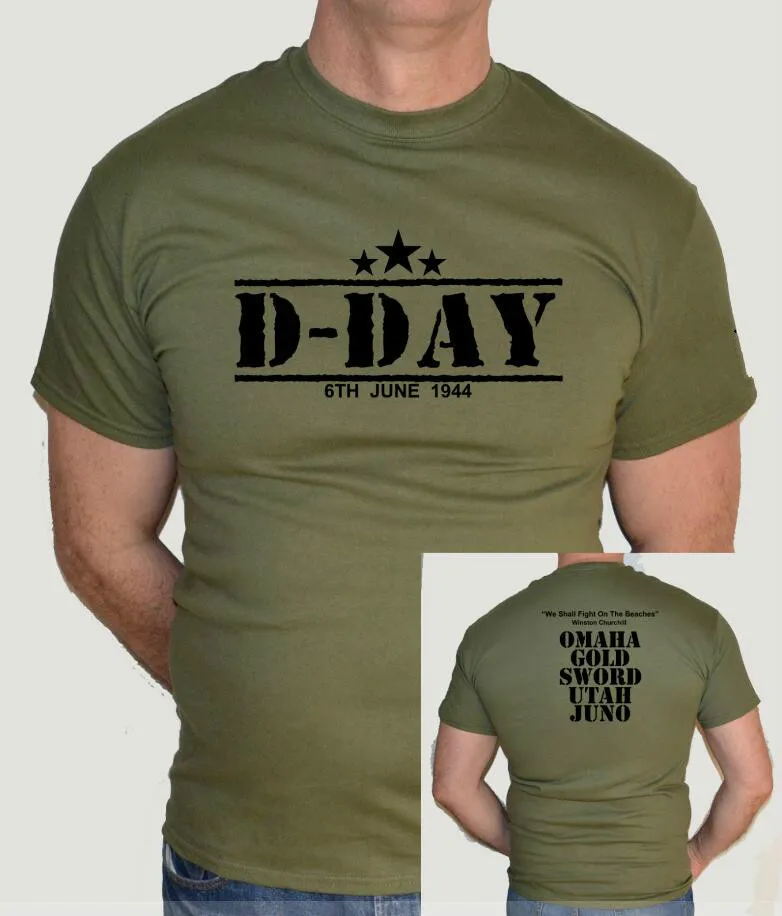 D-DAY,1944,ARMY,NORMANDY, MILITARY,CHURCHILL,BEACHES,FUN T SHIRT