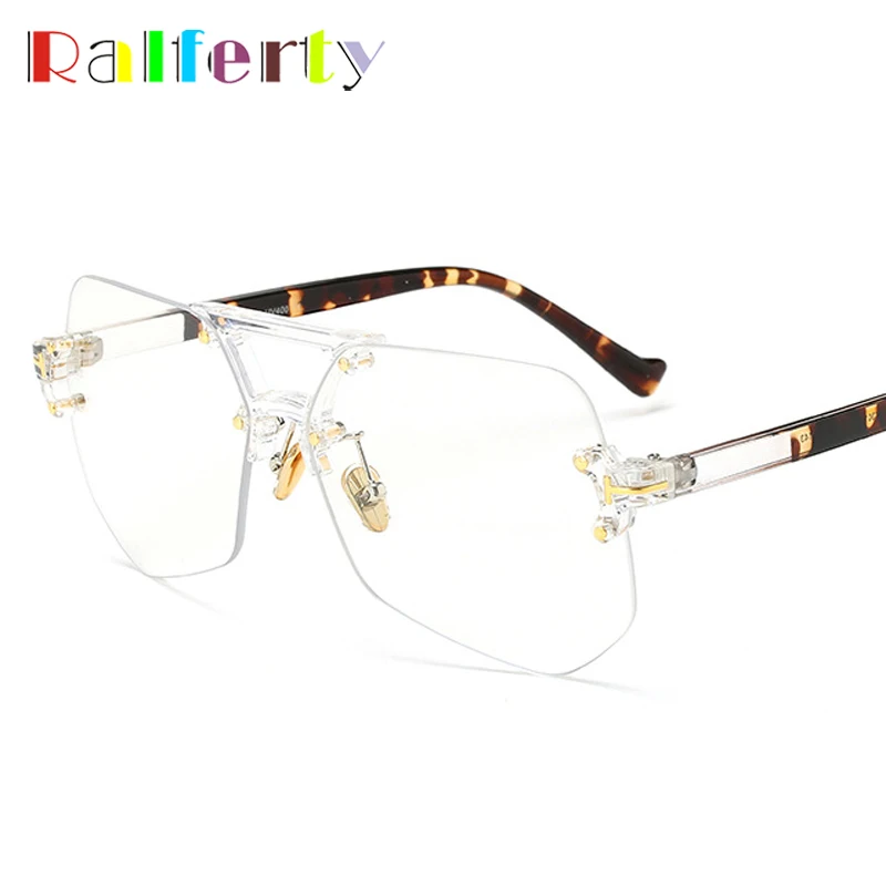 Ralferty Vintage Hexagon Transparent Glasses Men Women Sunglasses Male Female Oversized Big Rimless Shades UV400 Sun TF97301
Ralferty Vintage Hexagon Transparent Glasses Men Women Sunglasses Male Female Oversized Big Rimless Shades UV400 Sun TF97301
