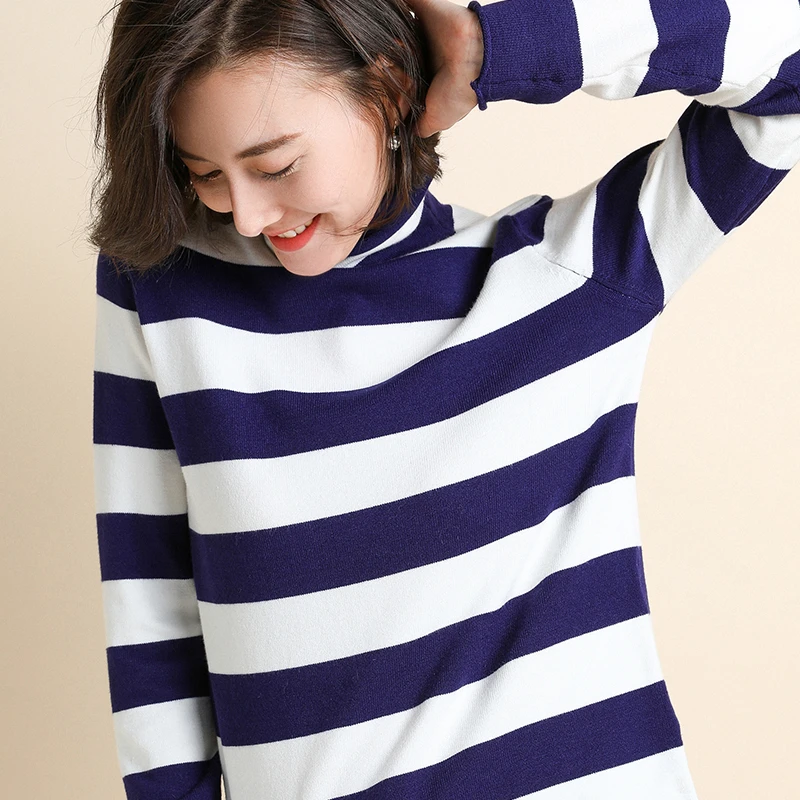 Cute 2019 Korean Sweater Knitwear White And Black Knit Turtleneck Sweater Women Striped Jacket New Autumn Winter Women Jumpers
Cute 2019 Korean Sweater Knitwear White And Black Knit Turtleneck Sweater Women Striped Jacket New Autumn Winter Women Jumpers