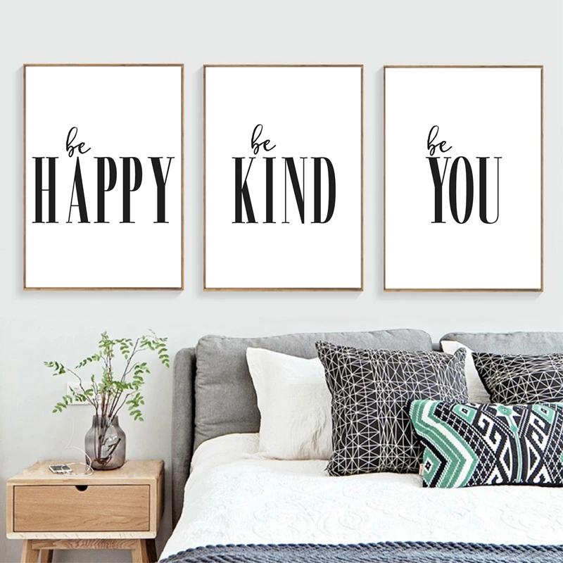 Be Happy Be Kind Be You Quote Posters and Prints Modern Minimalism Typography Wall Art Canvas Painting Picture Home Wall Decor
Be Happy Be Kind Be You Quote Posters and Prints Modern Minimalism Typography Wall Art Canvas Painting Picture Home Wall Decor