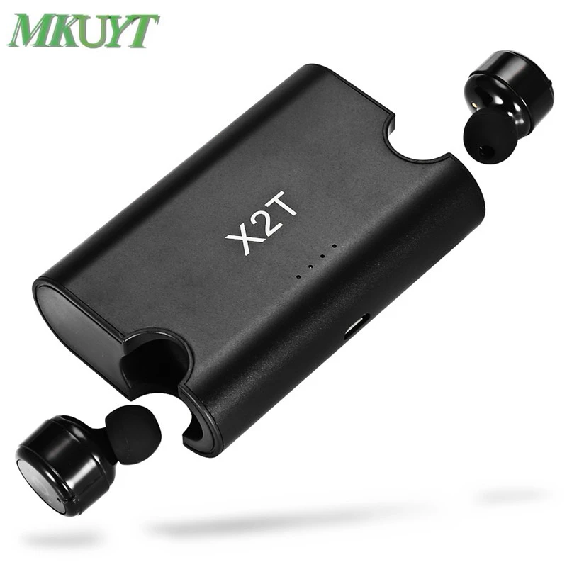 

MKUYT Bluetooth Earphone X2T Earbuds Mini True Wireless Earphone with Charger Box Bluetooth 4.2 Headphone for Iphone Android