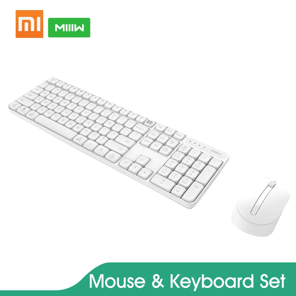 Xiaomi MIIIW Keyboard And Mouse Set Wireless Office 104 Keys Portable Keyboard 2.4GHz Anti-slip Mouse For Computer Laptop 
Xiaomi MIIIW Keyboard And Mouse Set Wireless Office 104 Keys Portable Keyboard 2.4GHz Anti-slip Mouse For Computer Laptop