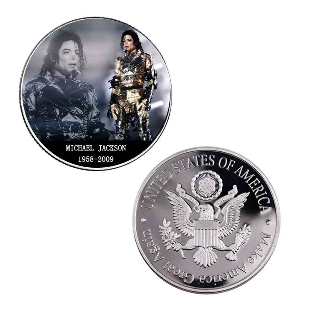 Festival Souvenir Gifts Michael Jackson Challenge Coin Silver Coins Home Decor Home Decoration Accessories for Collection
Festival Souvenir Gifts Michael Jackson Challenge Coin Silver Coins Home Decor Home Decoration Accessories for Collection