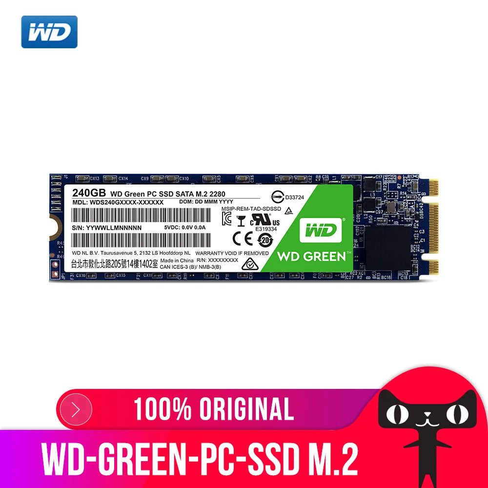 

Western Digital WD Green PC SSD 120GB Internal Solid State Hard Drive Disk WDS120G1G0B M.2 2280 540MB/S 120GB for Laptop PC