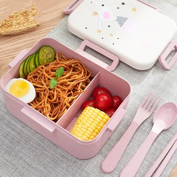 2 Cell Student Lunch Box for Kid Health Wheat Straw Eco-Friendly Food Storage Bento Boxes with Spoon Fork Chopsticks
2 Cell Student Lunch Box for Kid Health Wheat Straw Eco-Friendly Food Storage Bento Boxes with Spoon Fork Chopsticks