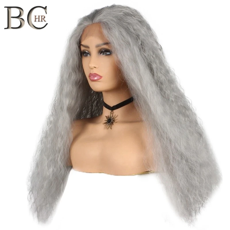 BCHR Afro Kinky 13*1 Lace Front Wigs 26inch Synthetic Wig for Women Grey Color Wig Free Shipping Cosplay wig
BCHR Afro Kinky 13*1 Lace Front Wigs 26inch Synthetic Wig for Women Grey Color Wig Free Shipping Cosplay wig
