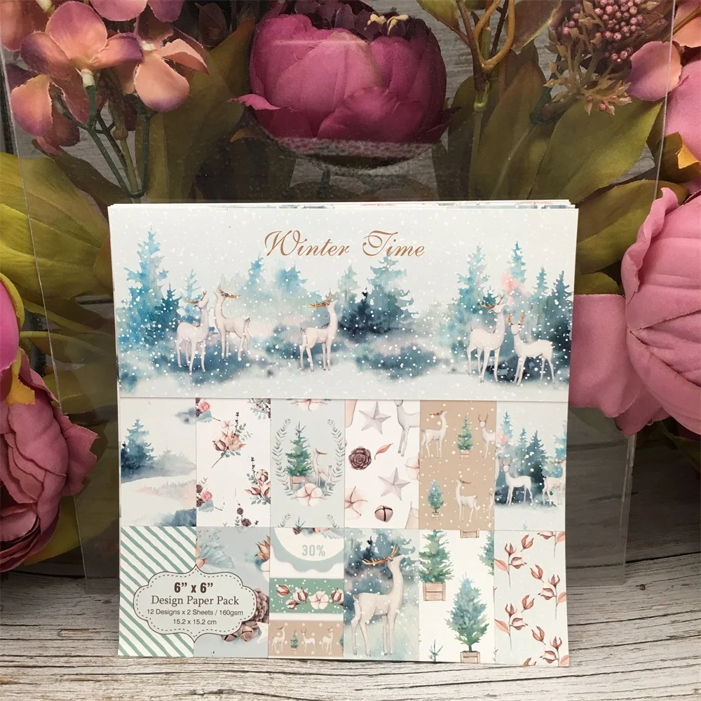 24pcs/Pack 6*6inch 15.2cm Winter Time Patterned Paper Pack for Scrapbooking DIY Happy Planner Card Making Journal Project
24pcs/Pack 6*6inch 15.2cm Winter Time Patterned Paper Pack for Scrapbooking DIY Happy Planner Card Making Journal Project