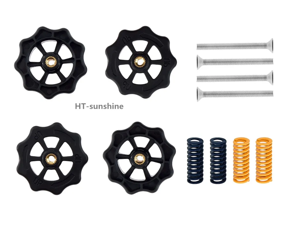 3D printer accessories MK3 aluminum substrate hot bed M4 countersunk head screw leveling spring assembly + hand screw large nut
3D printer accessories MK3 aluminum substrate hot bed M4 countersunk head screw leveling spring assembly + hand screw large nut