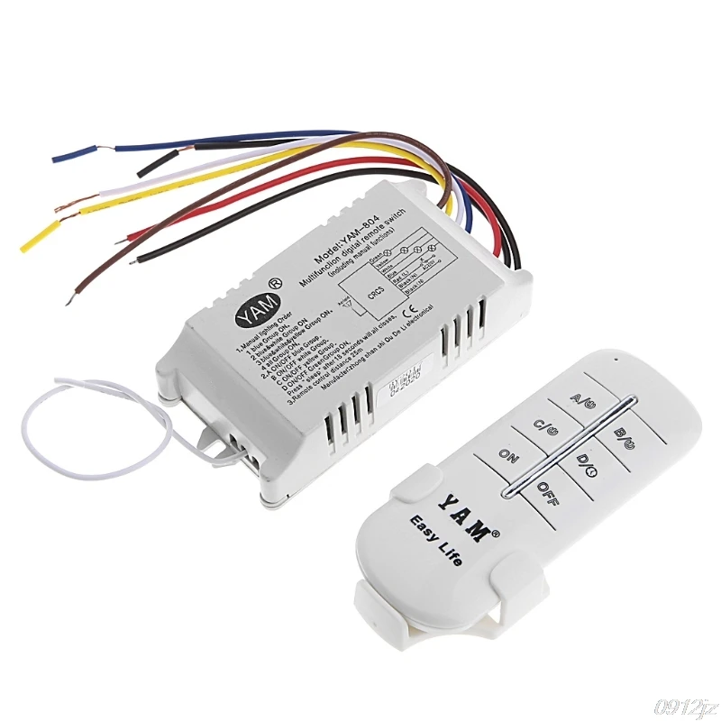 220V 1/2/3/4 Ways Wireless ON/OFF Lamp Remote Control Switch Receiver Transmitter New Drop ship
220V 1/2/3/4 Ways Wireless ON/OFF Lamp Remote Control Switch Receiver Transmitter New Drop ship