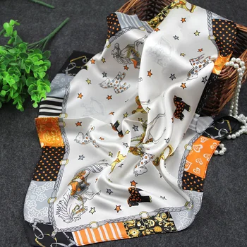 100% Silk Square Scarf Bandana Women Kerchief Satin Foulard Joker Summer
100% Silk Square Scarf Bandana Women Kerchief Satin Foulard Joker Summer