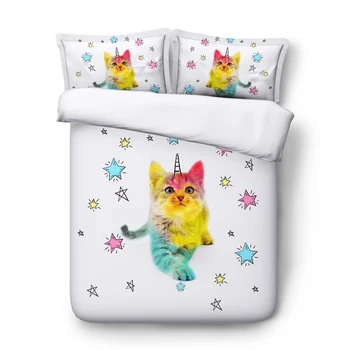 Colorful cat Digital print Bedding Set Quilt Cover Design Bed Set Bohemian a Mini Van Bedclothes 3pcs JF602
Colorful cat Digital print Bedding Set Quilt Cover Design Bed Set Bohemian a Mini Van Bedclothes 3pcs JF602