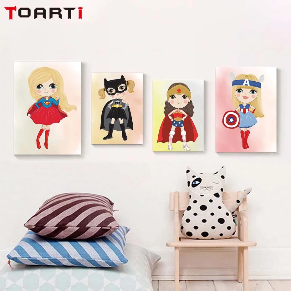 Superhero Girls Posters Prints Cartoon Character Canvas Painting For Kids Nursery Room Cute Wall Art Pictures Home Decoration
Superhero Girls Posters Prints Cartoon Character Canvas Painting For Kids Nursery Room Cute Wall Art Pictures Home Decoration