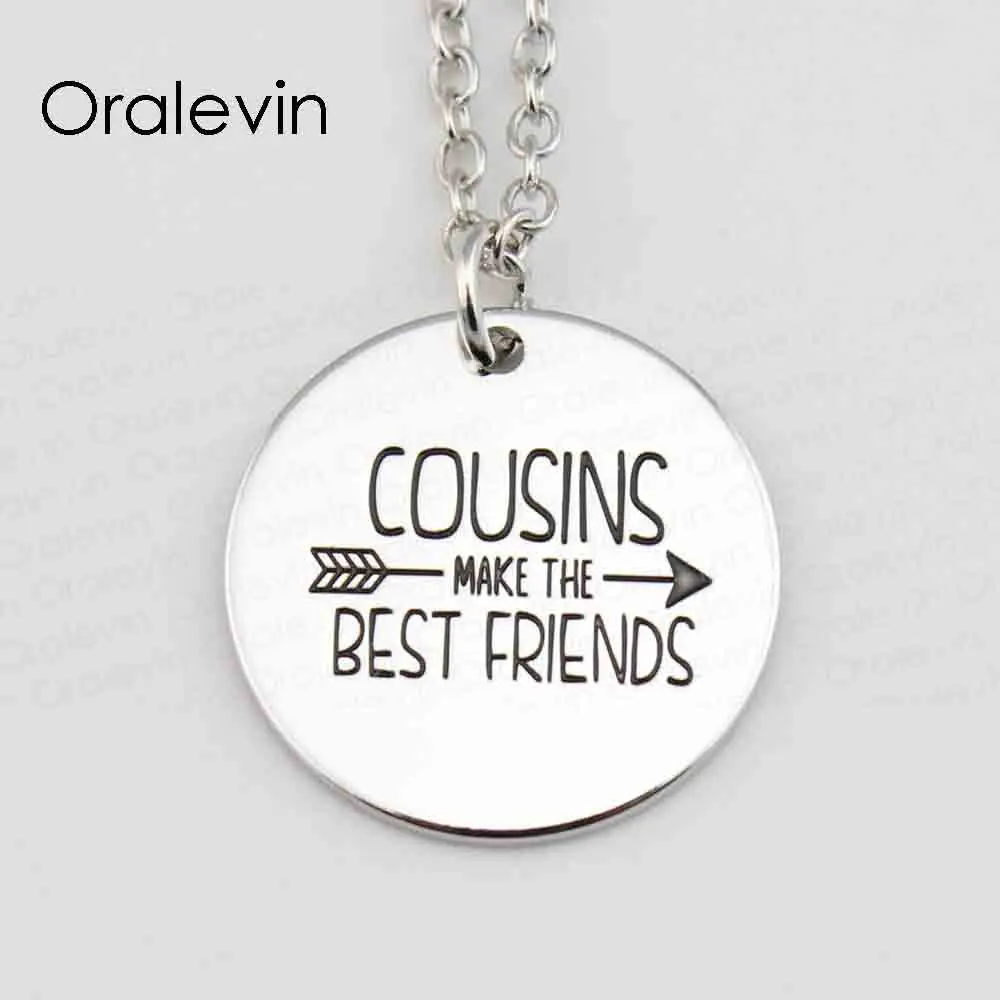 COUSINS MAKE THE BEST FRIENDS Inspirational Hand Stamped Engraved Charm Pendant Necklace Fashion Jewelry 18Inch,22MM, #LN500
COUSINS MAKE THE BEST FRIENDS Inspirational Hand Stamped Engraved Charm Pendant Necklace Fashion Jewelry 18Inch,22MM, #LN500
