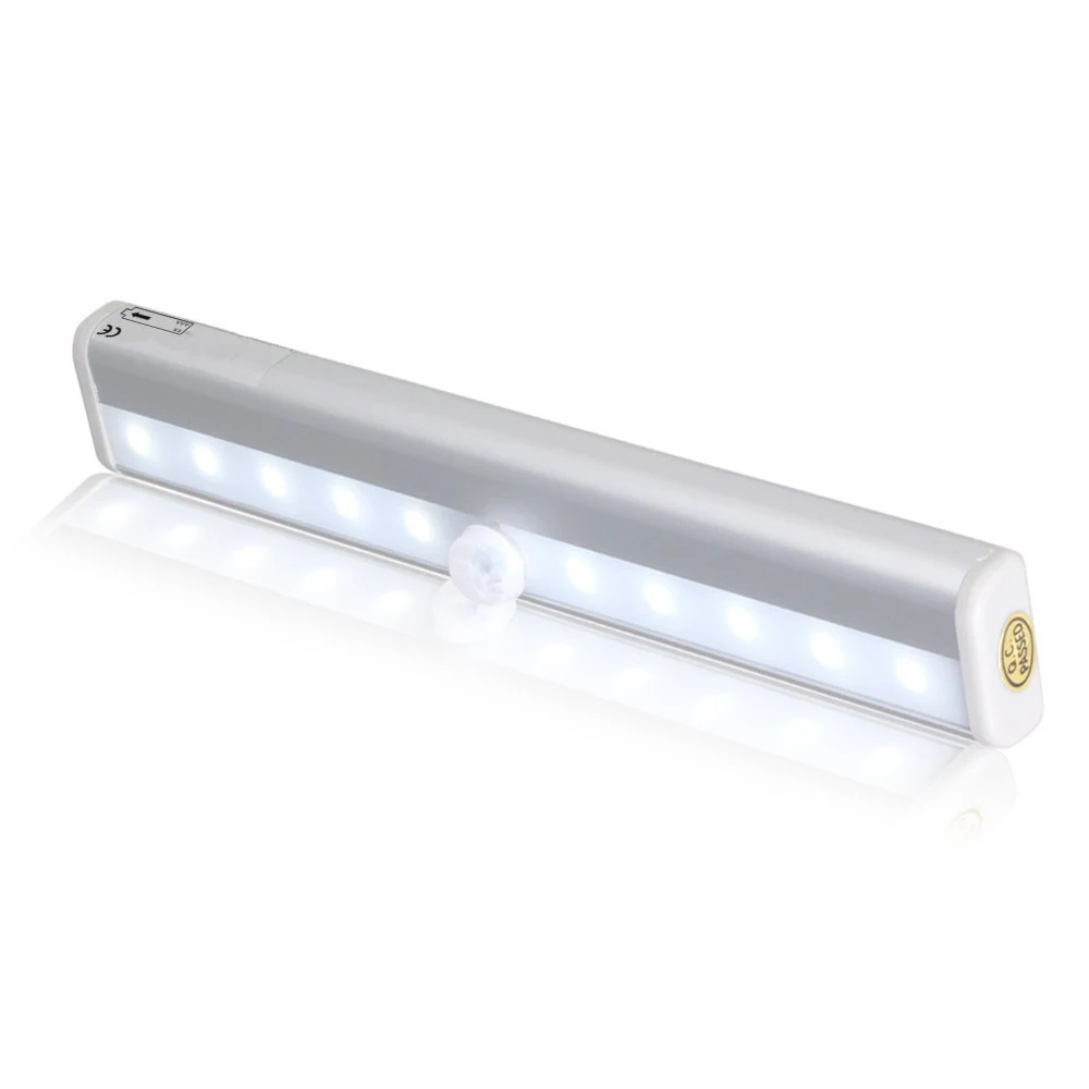 SuperNight PIR Motion Sensor LED Cabinet Light 10LEDs Paste Magnetic Wardrobe Cupboard Closet Kitchen Study Wall LED Night Light (1)