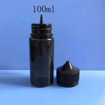 

5pcs 100ml Plastic PET Black Dropper Bottles Liquid E Juice Eye Drop Bottle Pointed Tip Childproof Cap Vape Oil Fill Container